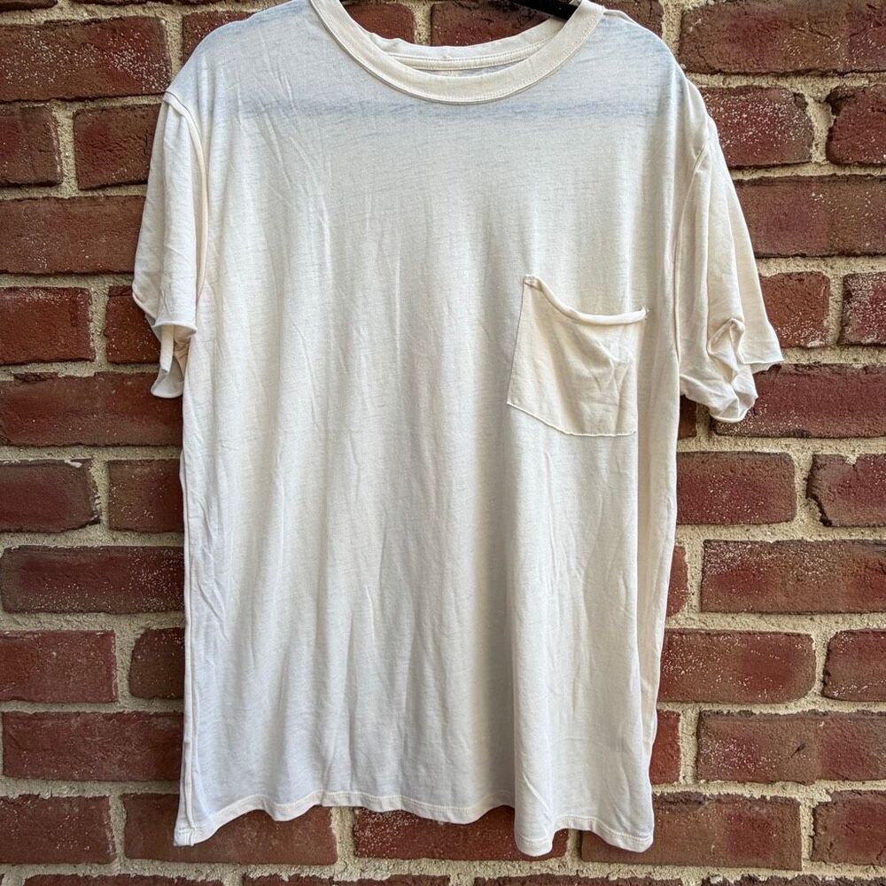 Free People X We The Free Vella Pocket Oversized Tee white swan S NWOT